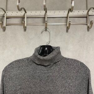 Ralph Lauren Sweater Women's M Gray Tunic Top Turtleneck Academia Outdoor Casual